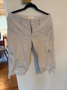 Lee Women's Light light Khaki/grey  Pinstripe Cargo Bermuda Shorts
